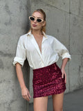 Burgundy skirt