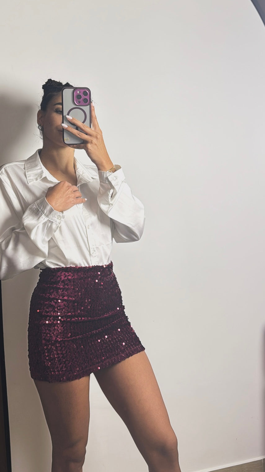 Burgundy skirt