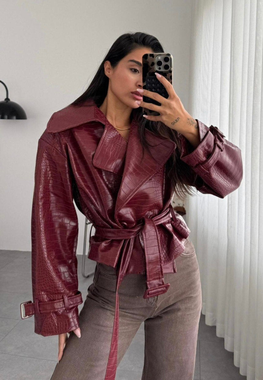 Burgundy jacket