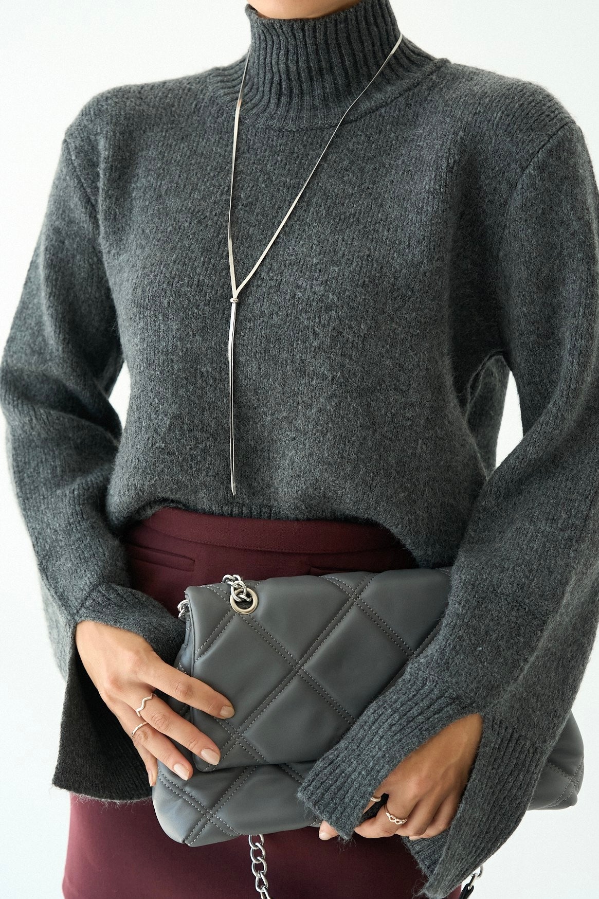 Wool high-neck sweater