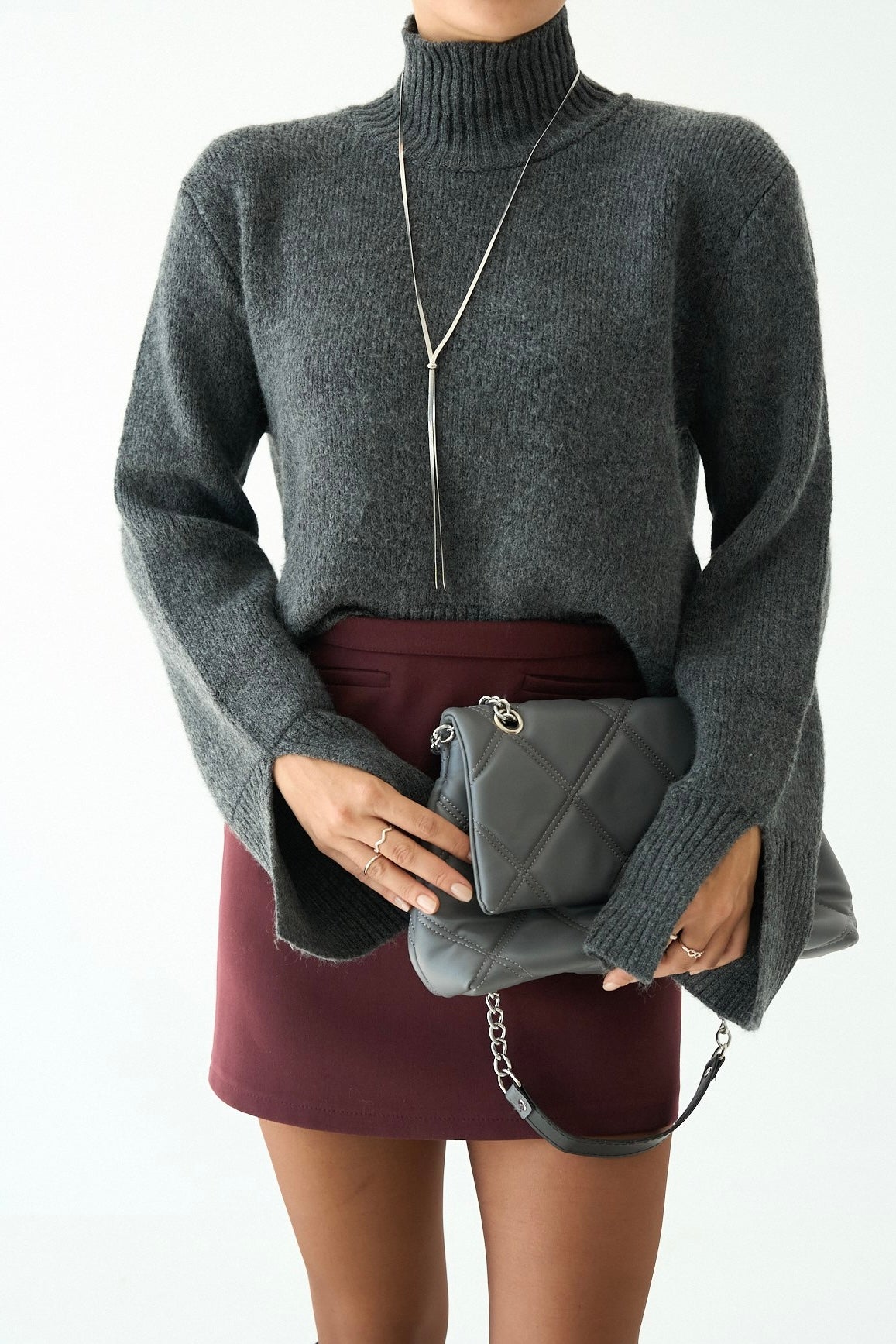 Wool high-neck sweater