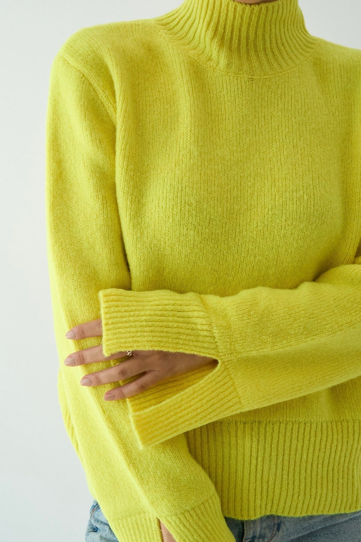 Wool high-neck sweater