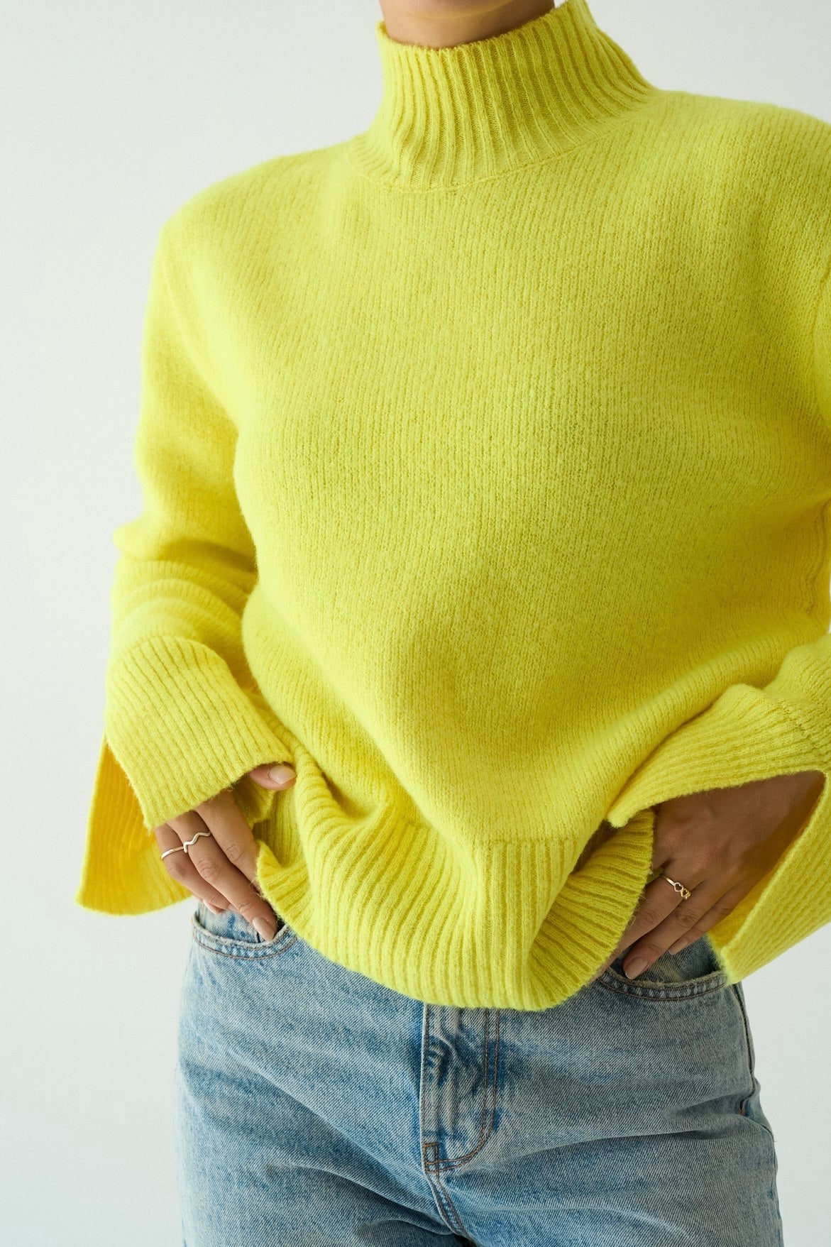 Wool high-neck sweater